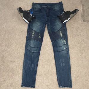 Moto Biker Jeans Young & Reckless